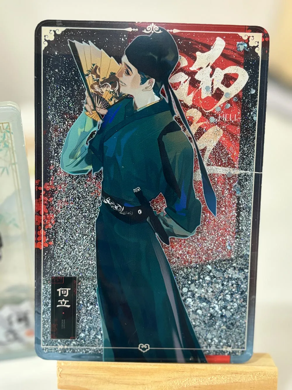 Move Glitter Liquid Oil Table Standees